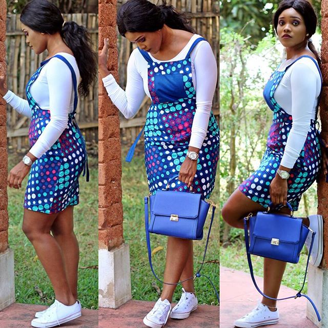 latest ankara pinafore dress