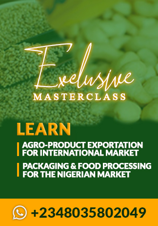 Advert for Agro product exportation